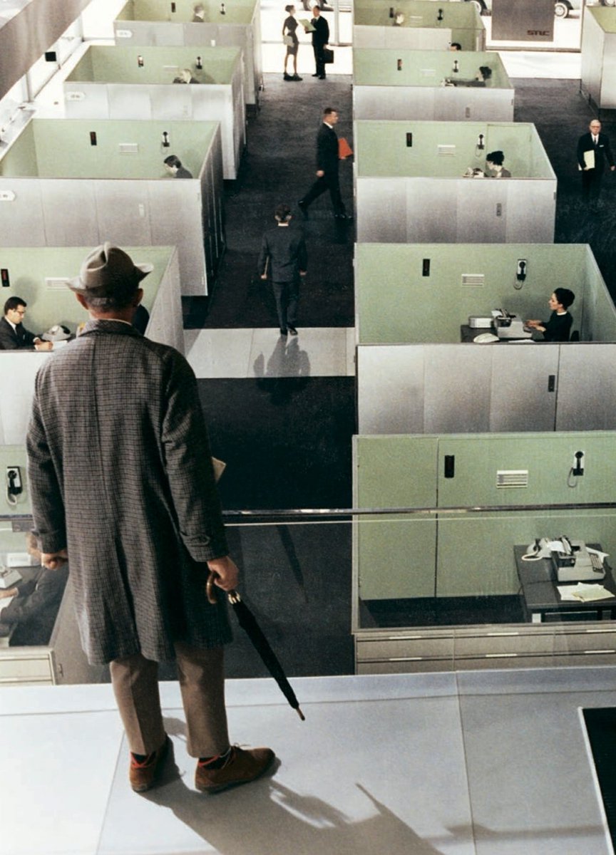Rigodon61's tweet image. #Bales2026FilmChallenge

28 / cubicles

Playtime
(#Tati, 1967)