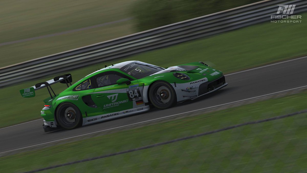 Team_FischerMS's tweet photo. This past Sunday we've made our season debut in the iRacing Nürburgring Endurance Championship. Our #44 @ansys_inc Porsche 911 GT3R (992) ends up P9 in Split 8. Our #84 @unitronic Porsche gets P15 in Split 15, after numerous incidents for both. #RacingGreen #Porsche #Nürburgring https://t.co/IvRVtqKdPk