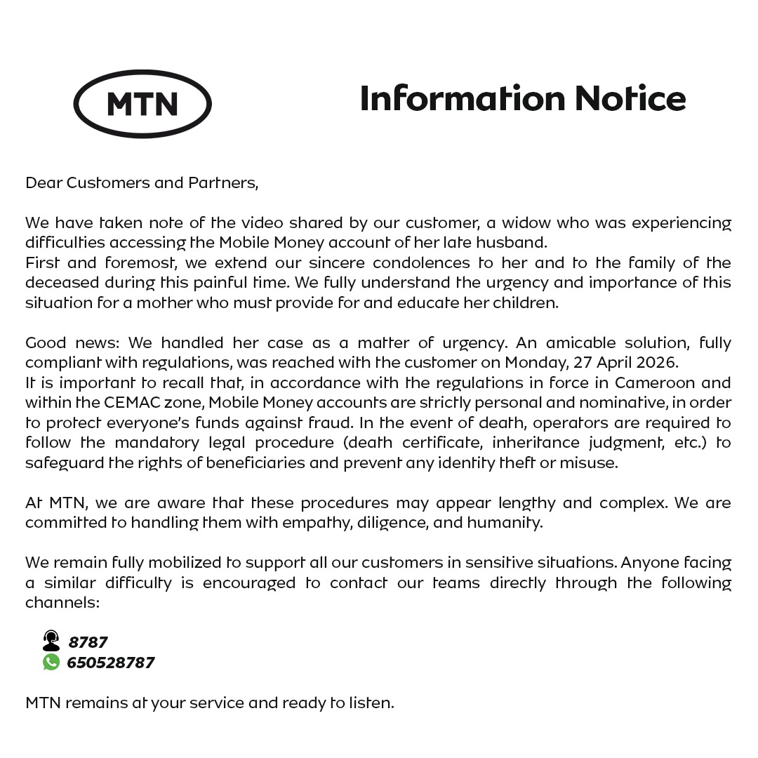 MTN CAMEROON tweet media