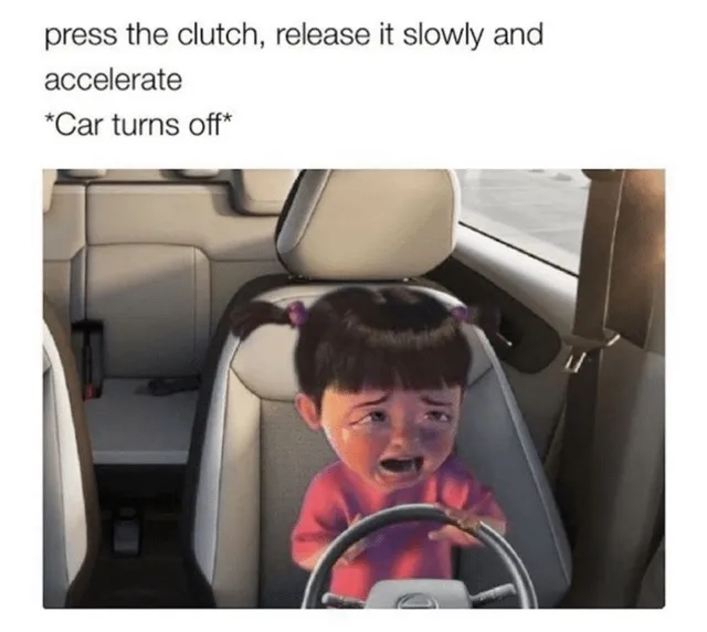 MakatiPipino's tweet image. All these modern cars and their confusing electronic.
Press the clutch, release it slowly and accelerate~
*Car turns off*

#fypviral #confusing #carlovers #joke #clutch