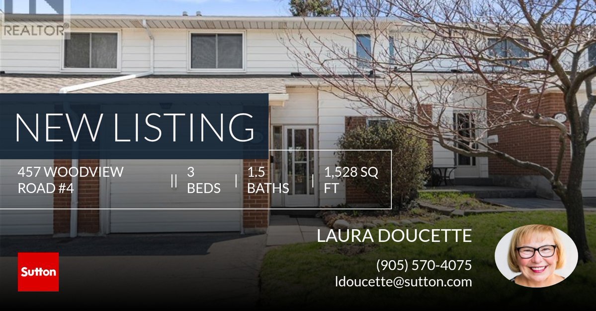 📍 New Listing 📍 Take a look at this fantastic new property that just hit the market located at 457 Woodview Road #4 in Burlington. Reach out here or at (905) 570-4075 for more infor... lauradoucette.sutton.com/showcase/457-w…