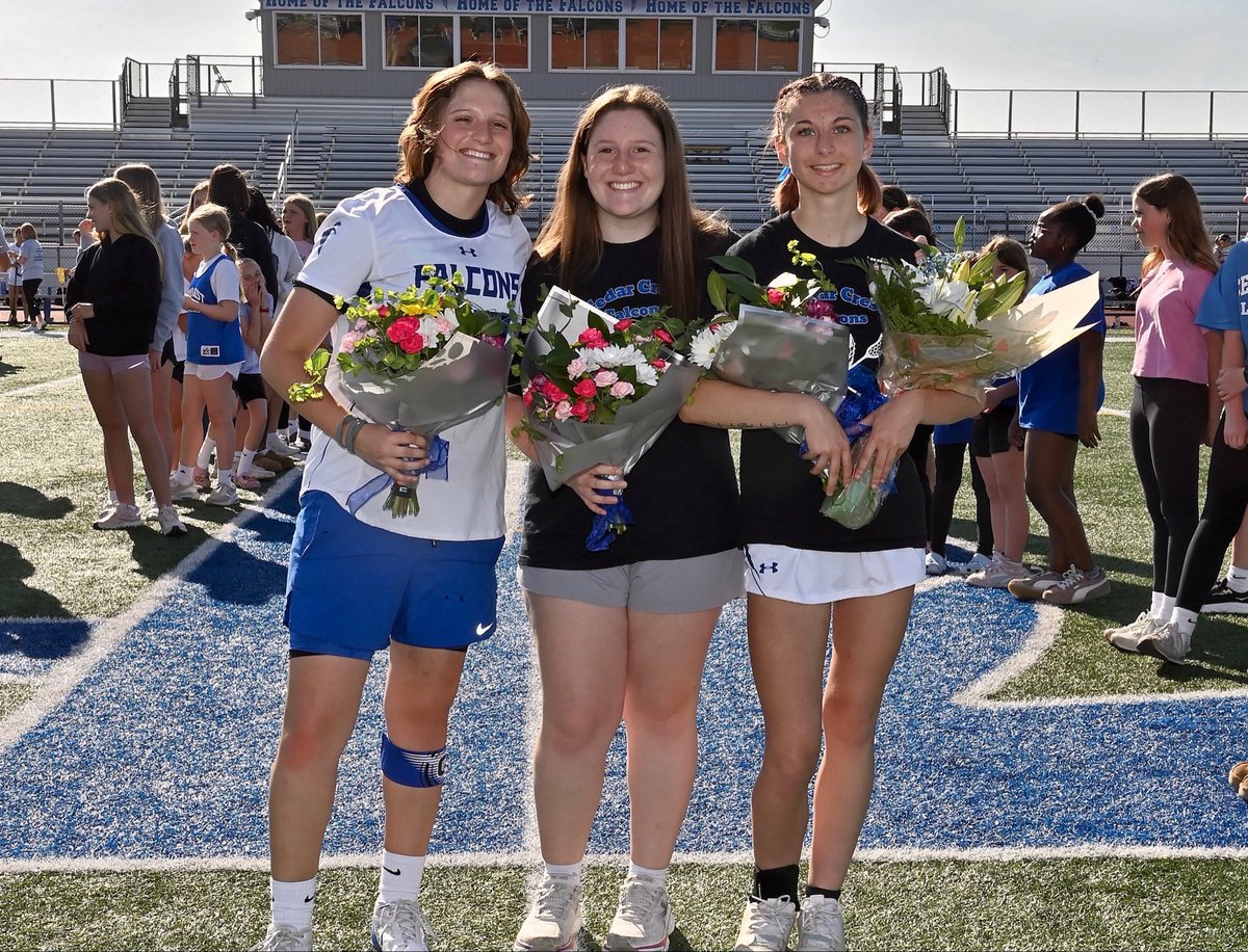 CCHSFalcons's tweet image. Congratulations and Thank You to the CC Falcon Senior Girls Lacrosse players and their families.