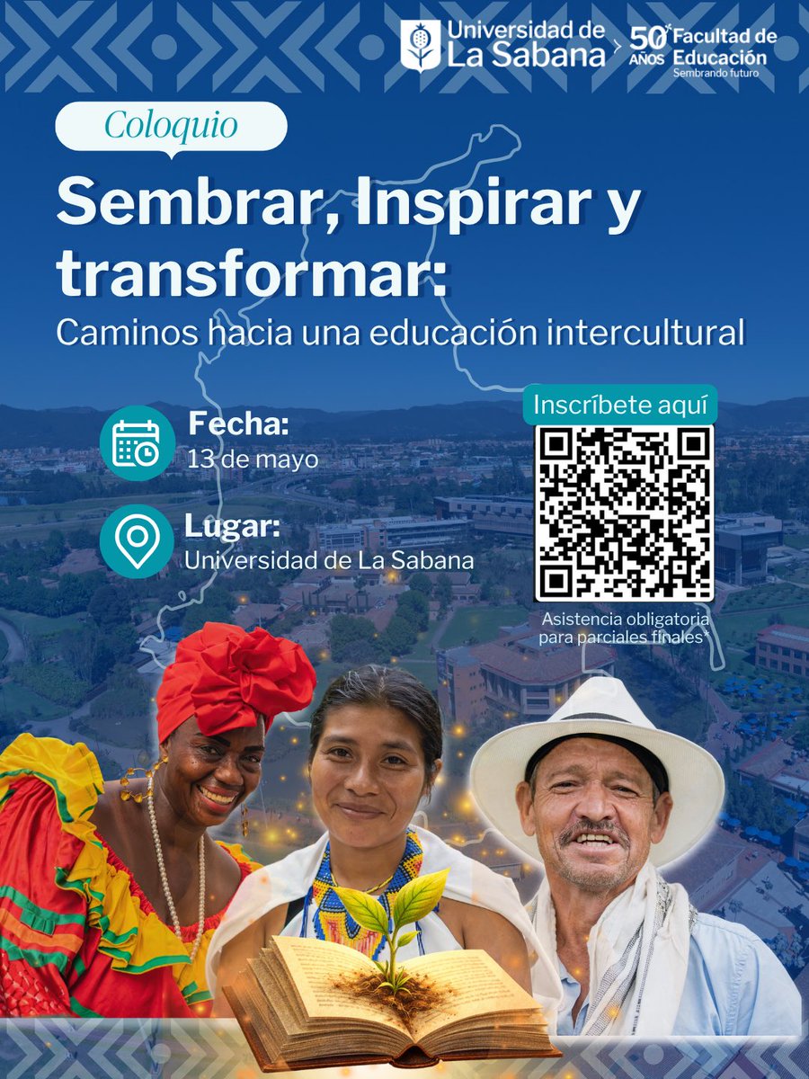🌱✨ ¡Ya llega nuestro coloquio y celebración de cumpleaños!

Te invitamos a un espacio de diálogo académico para construir conocimiento en torno a la educación intercultural.

¡Agéndate!

📅 13 de mayo
🕗 8:00 a.m. – 5:00 p.m.
📍 Universidad de La Sabana

¡Te esperamos!