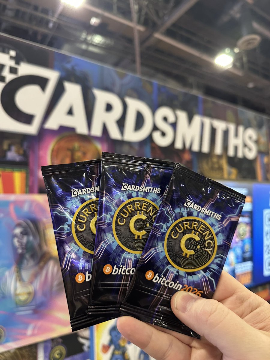 CARDSMITHS_'s tweet photo. Come by Cardsmiths Booth #1432 for Free Exclusive Bitcoin 2026 Packs
#BitcoinConference
#LasVegas
#Bitcoin
#LuckyBox https://t.co/3bBRIfXrtD