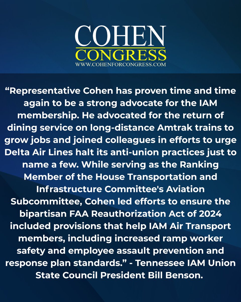 This morning, I was endorsed by the IAM Union. I will never stop fighting for working people here in Tennessee and beyond.
