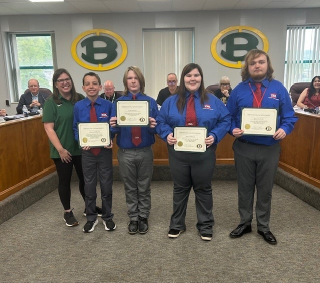 BrookeCounty's tweet photo. Congratulations to our BHS and BMS students! The BCS Board proudly recognized our TSA State Winners for their outstanding achievements. Way to go! 👏🏆 https://t.co/0ilI564gaH