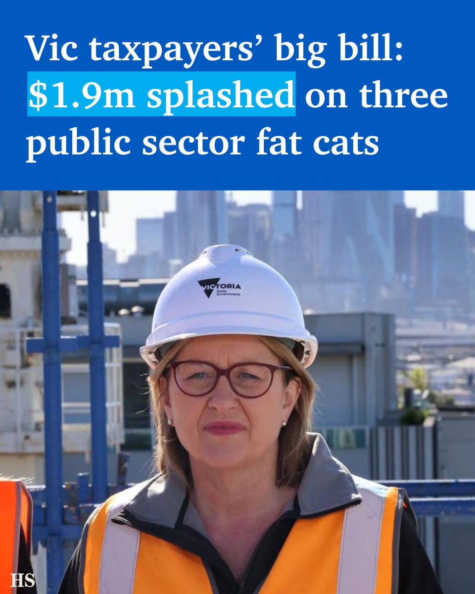 theheraldsun's tweet image. An executive at the Victorian Infrastructure Delivery Authority set to pocket a whopping $834,319 a year is among those whose huge pay rises have smashed through government salary caps — and funded by taxpayers. &amp;gt; bit.ly/4vWGFTz