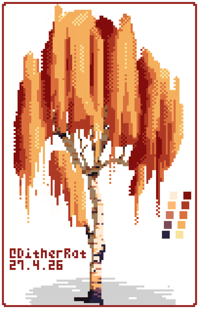 DitherRat's tweet photo. end of the month tree study https://t.co/6iQIn1g4No