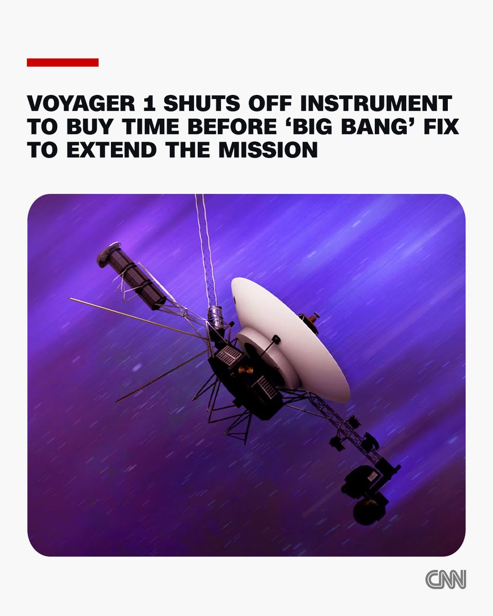 Voyager 1, the farthest spacecraft from our planet, has powered down another science instrument as it explores uncharted interstellar space — a move that could buy time for an ambitious attempt to extend the probe’s impressive lifespan. cnn.it/3OFMiVv