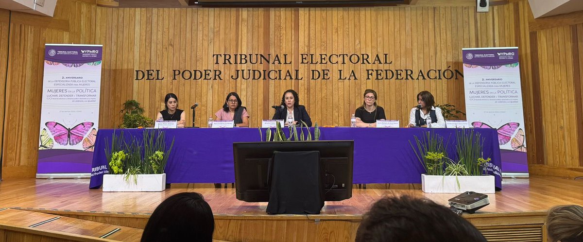 AMFEMX's tweet photo. Asistimos al 2.º Aniversario de la Defensoría Pública Electoral Especializada para Mujeres del @TEPJF_informa, un espacio clave para fortalecer la defensa de los derechos político-electorales de las mujeres y refrendar la lucha contra la VPG https://t.co/Z8bVYydIbF