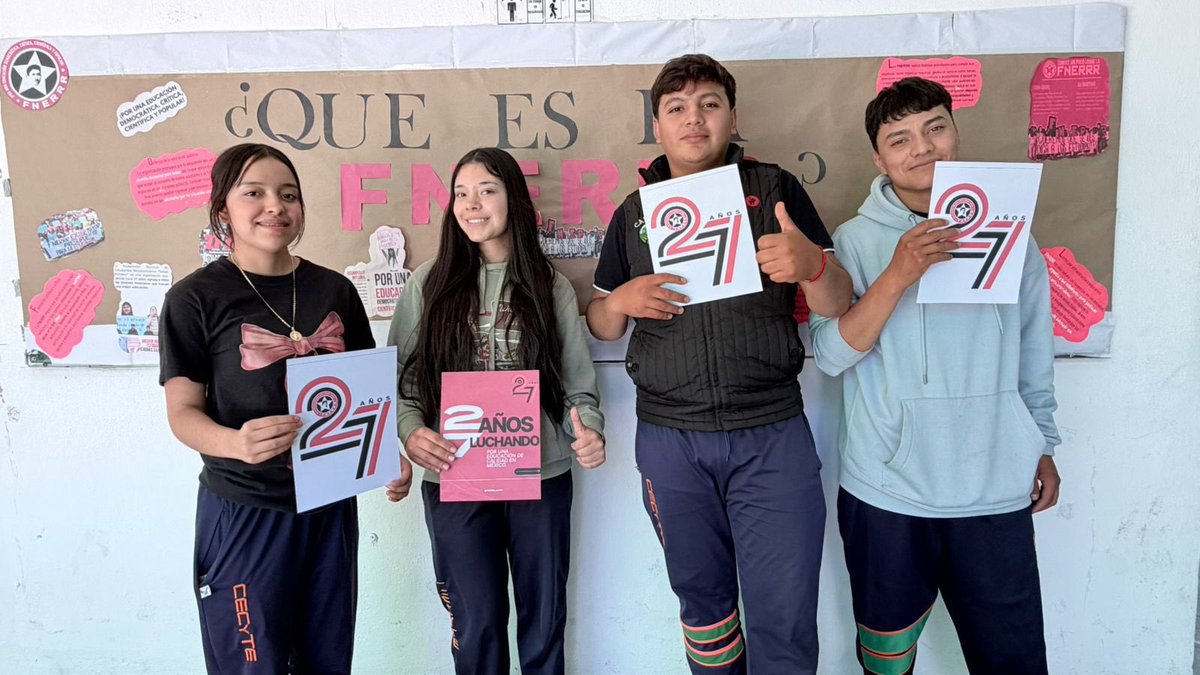 La Federación Nacional de Estudiantes Revolucionarios “Rafael Ramírez” (FNERRR), es una organización que desde hace 27 años agrupa a miles de jóvenes mexicanos que buscan una mejor educación.

LA FNERRR del CECYTE 06, Villa de Ramos. Listos para asistir al 27 aniversario. 

🫶🏽❤️‍🔥