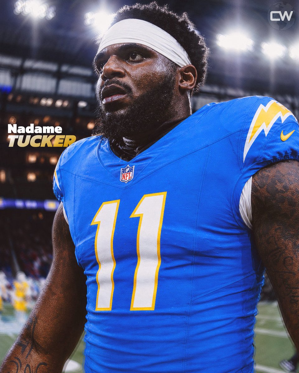 ChargersWorld's tweet photo. #Chargers UDFA Nadame Tucker is a DAWG 😤 

🔥 Led the country in TFL (21.5)
🔥 Tied for the most sacks in CFB (14.5)
🔥 3rd in total pressures in entire draft class (61)
🏆 MAC defensive player of the year 

He also played under new DC Chris O’Leary at WMU. He makes the 53 👀 https://t.co/knj5A97RVd