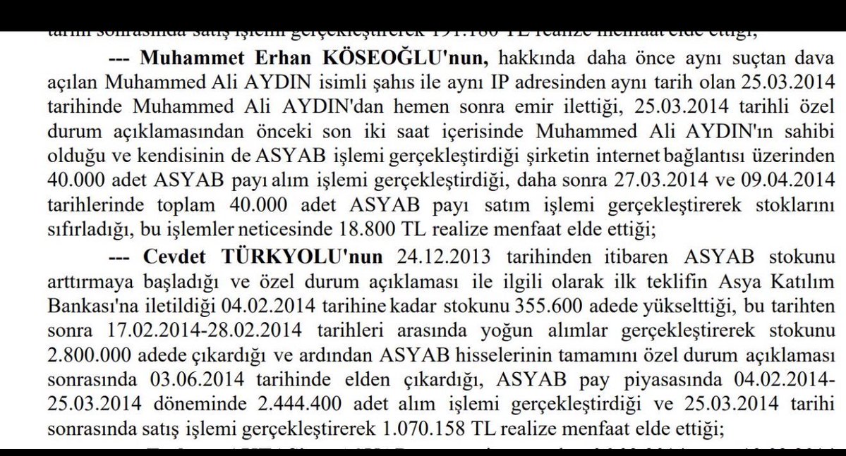 <a href="/Fatih_Yanik_/">Fatih Yanik</a> Isaretli mulk sanirim Bankasya hisselerinden. Tarihler asagi yukari ayni.

Eger spk'nin detaylari dogruysa Cevdet bey ozamanin kuruyla $580K kar etmis. Ama maalesef para gelmeden bitmis bile.😏

Simdi bizler de pay sahibi miyiz acaba burada? Devremulk gibi gidip 1-2gun kalsak😀