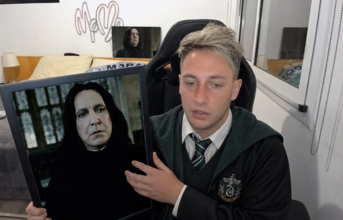 Yo me quedo con esta imagen de este tipo. 
Severus querido... que lo guarde en la gloria. Yo si a las 10 tiran hechizos voy a salir a tirar. Me chupan un huevo los muggles y al primero que diga algo le tiro un Petrificus Totalus.
