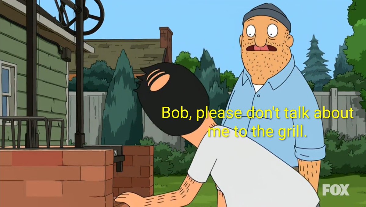 4everToku's tweet image. Teddy's not gonna let Bob curry rhe grills favor. #BobsBurgers #cartoons