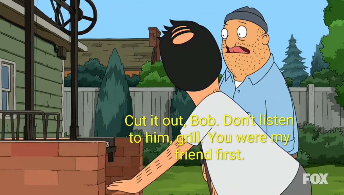 4everToku's tweet image. Teddy's not gonna let Bob curry rhe grills favor. #BobsBurgers #cartoons
