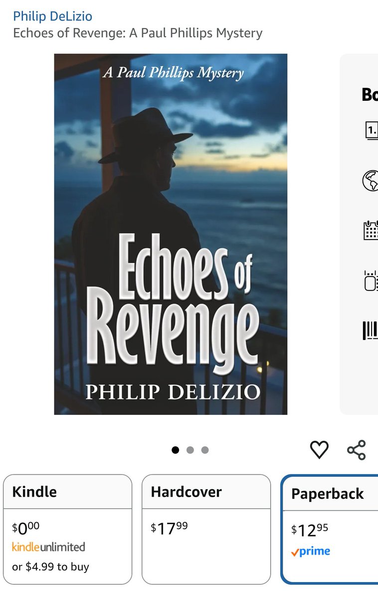 AuthorDelizio's tweet photo. Echoes of Revenge the newest Paul Phillips Mystery is now available on Amazon! Visit https://t.co/rYobcQeBeu for complete book description. https://t.co/tpBBC9ogVm