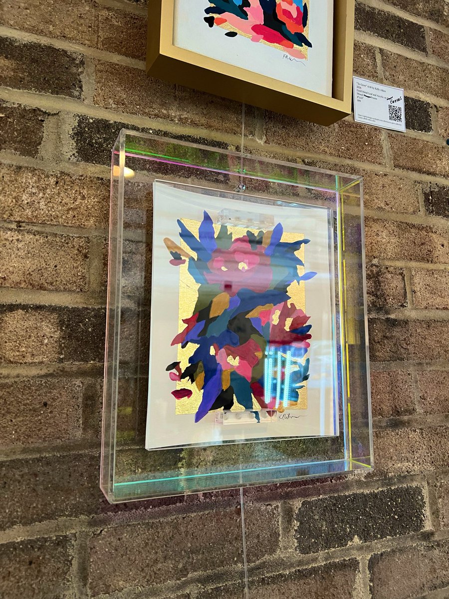 CopeleyDesigns's tweet image. Sold the framed piece in pic 1 , replacing in art show with a new moody guy in this sick frame 👏🏼 #localart #mentalhealthawareness
