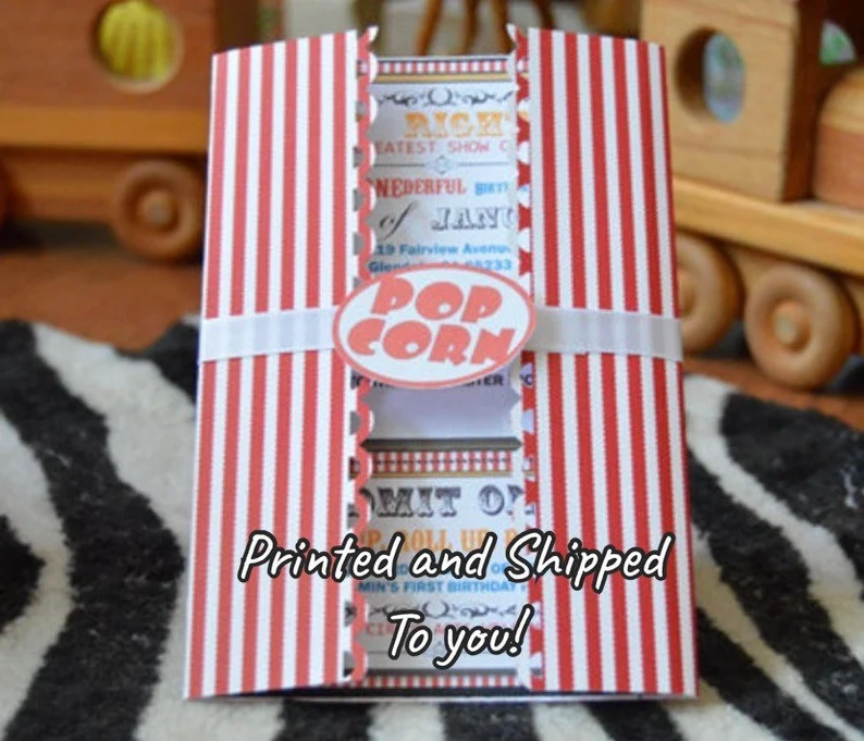 mcwilsonky's tweet image. Check this out from Angelica at @Athyme2beecomfo and her shop on #Etsy

Carnival Birthday Invitation: Popcorn Theme, Circus Party, First Birthday
etsy.com/listing/158367…

#partysupplies #starseller #etsyshop #handmade #papercraft