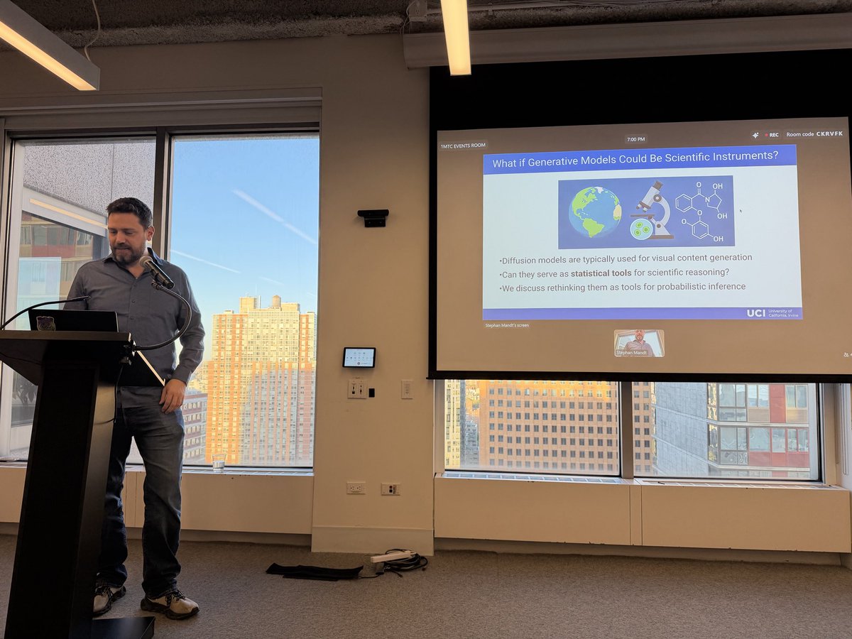 kchonyc's tweet photo. NYU Global AI Frontier Lab presents @StephanMandt https://t.co/JO6dqkUcZf