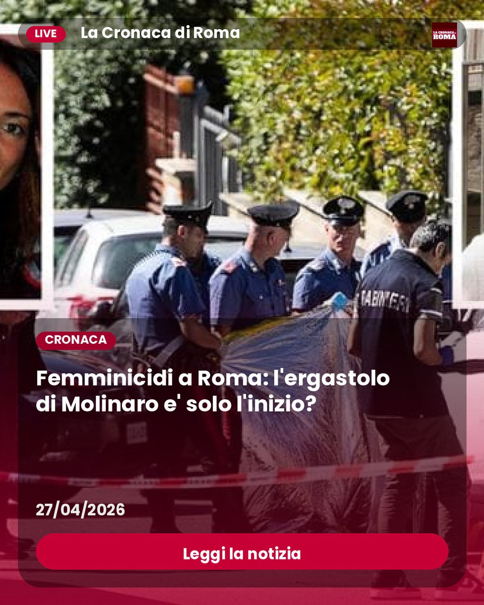 cronacadiroma's tweet image. Leggi la notizia : È una ferita che brucia quella che Roma porta nel cuore. L’ergastolo inflitto a Gianluca Molinaro, ex compagno di Manuela Petrangeli, è tanto un passo avanti nella giustizia quanto un grido di allerta. #femminicidi #Roma #giustizia