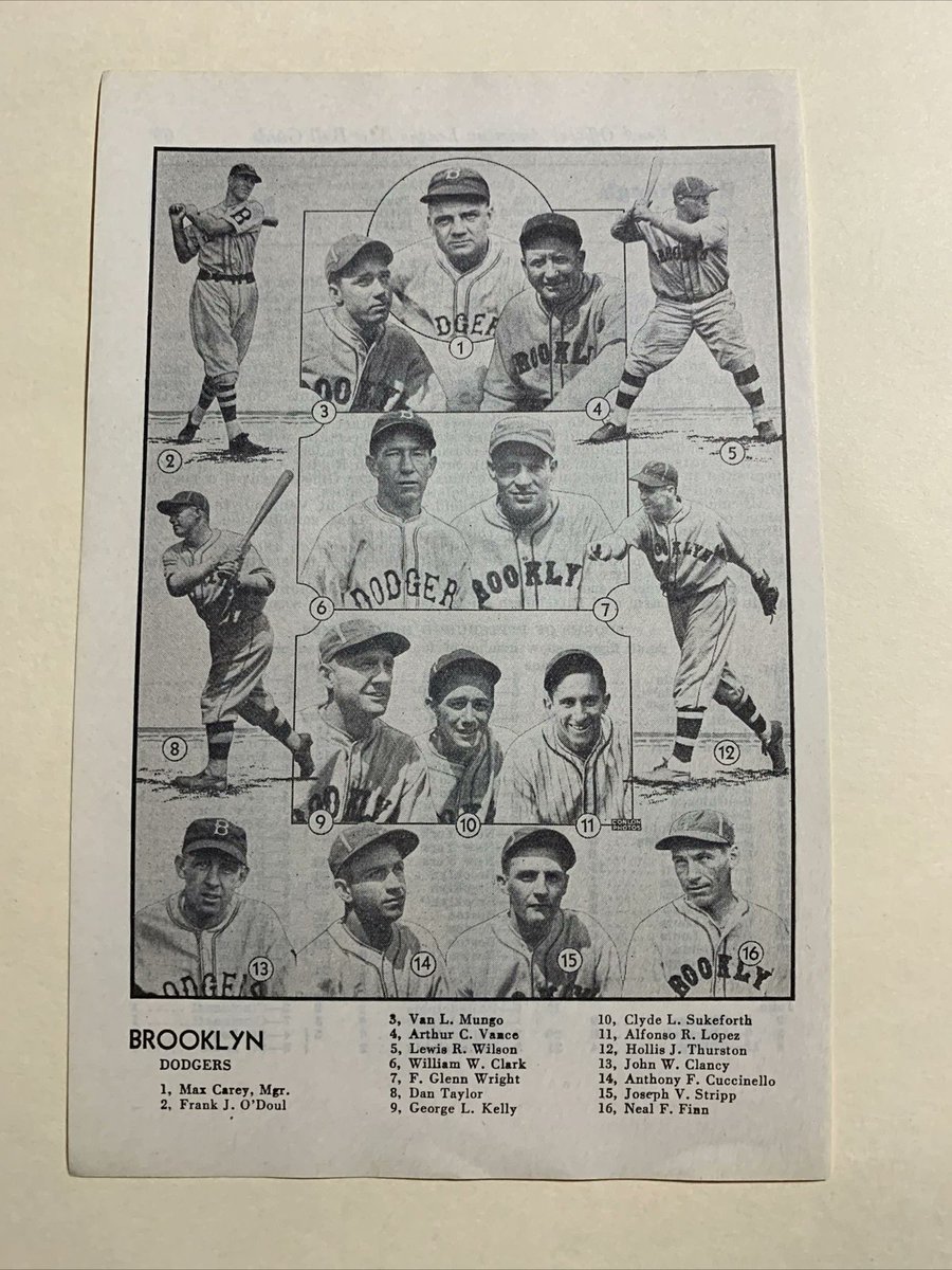 RYDesignLA's tweet photo. "Red Sox font"? Nope, a popular baseball uniform typeface that has ists place in Dodger sartorial history. The first time "Dodgers" appeared on a jersey in 1932, this is what it looked like (The now-familiar script wouldn't appear until 1938): https://t.co/2QcbC9NiBL