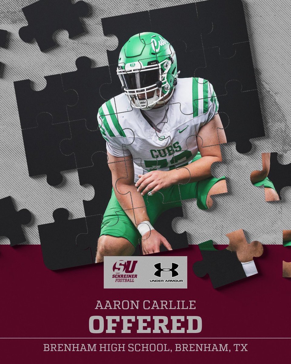 AaronJoeCarlile's tweet photo. Blessed to receive my first official offer to @SchreinerFB. Thank you @CoachZ_SU for reaching out!

@CoachR_Jones @RecruitBrenham @lbcoachyoungs @CoachLopez64 @RecruitBrenham  @BrenhamFootball https://t.co/h8GLDTC8lk