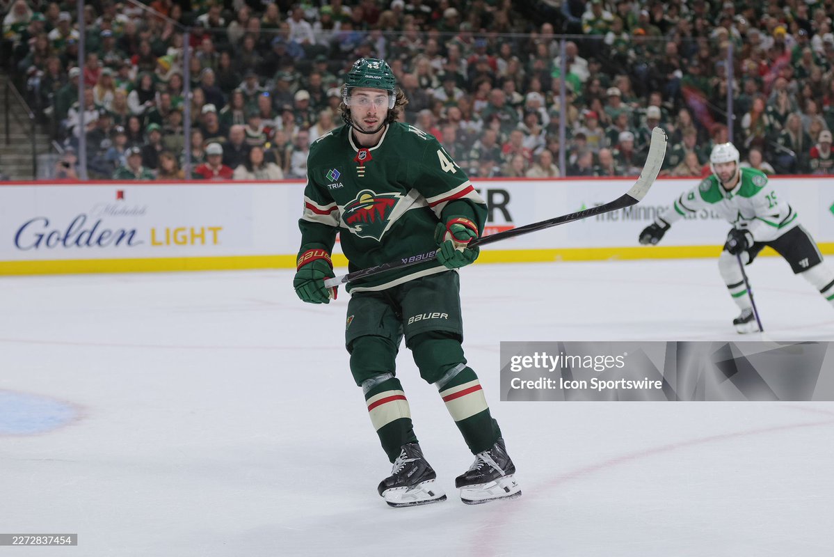 hughessdaily's tweet image. 📸| Quinn Hughes playing against the Dallas Stars for the fourth game of the playoffs. ( April 25rd , 2026 ) credits to gettyimages @mnwild #quinnhughes #nhl #hockey #minnesotawild #mnwild #nhlplayoffs