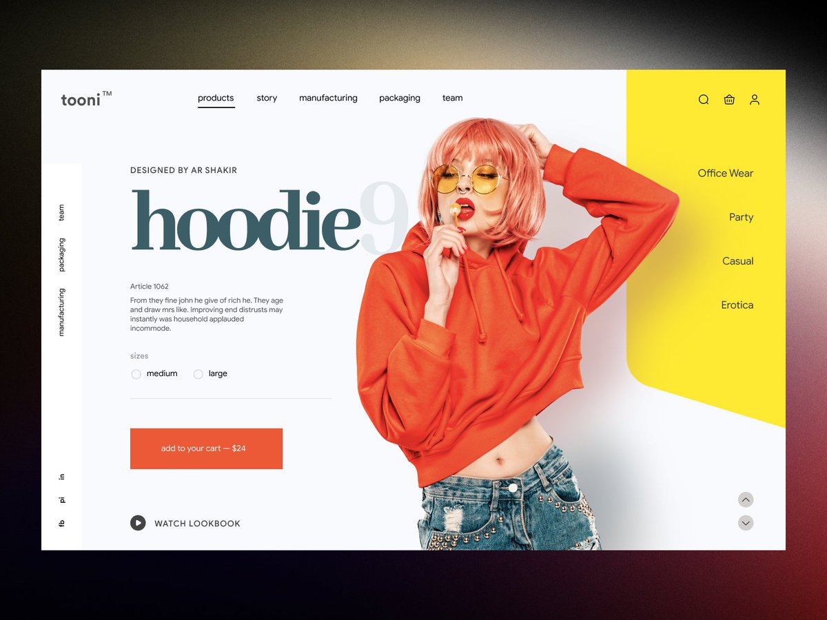designwithmikey's tweet photo. Great visuals grab attention.
Clear UI closes the sale.
#UIDesign #UXDesign #Ecommerce #FashionDesign #WebDesign #ProductDesign #CreativeUI #MinimalUI https://t.co/s9uJTIHNS4