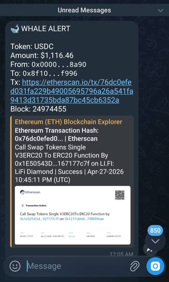Isahbless79's tweet photo. Day 15 of building in Web3 from zero.

The multi-chain whale tracker is officially live in production.

Spent today debugging worker thread crashes, upgrading the infrastructure to Web3py v7, and deploying the Flask API to Render. The data is flowing.

The current live state:

~ Tracking $100K+ transfers across Ethereum, Polygon, and Arbitrum in real-time.

~ Dashboard auto-refreshes every 10 seconds with custom chain and amount filters.

~ Over 300 whales successfully logged and persisted via SQLite.

The open-source GitHub repo is linked in my bio. Multi-token support and Telegram bidirectional sync are coming up next.

Check out the dashboard here: https://t.co/Kc8SSDJPeX