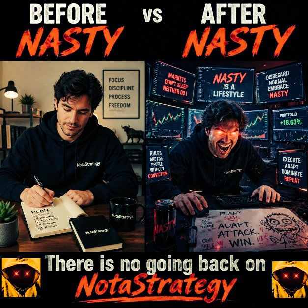 WebLive247's tweet photo. Disregard Normal.

Embrace $NASTY

There is no going back on @NotaStrategy 

$NASTY @NotaStrategy @zeroauthdao https://t.co/8uQ2TWfQoW