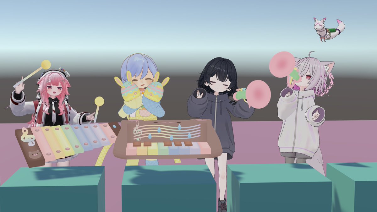 おはよっ！！

ひたすらに色んな事を話すメンバーです🎵またピザ会の約束したからたのしみ〜✨

#VRChat