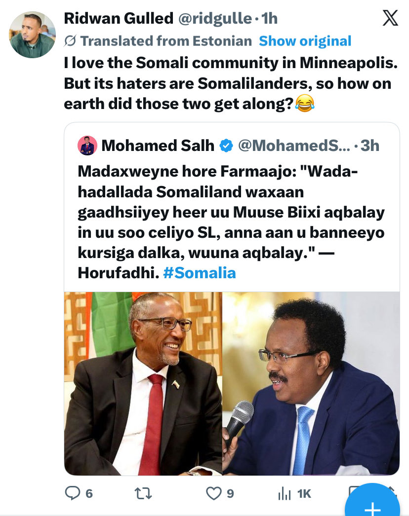 They’re mistranslating on purpose, this one had nothing to do with Somalis in Minneapolis.