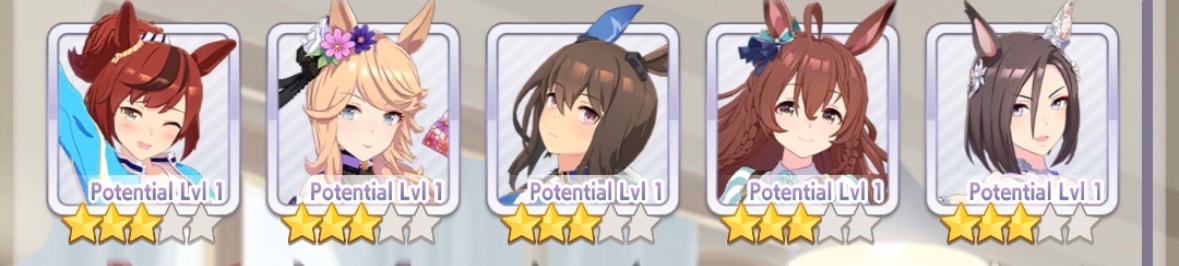 I made it all the way to pity (30,000 carats) for Cheer Nature and had to use the exchange ticket…
but these are all the 3-stars I got,  including Nature
So it worked out in the end
I am glad I saved up, but now I have nothing in reserve