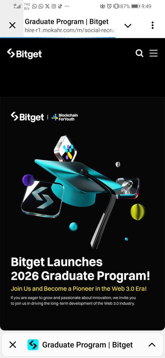 Musasaiduidris's tweet photo. Good night fam 🌙

I spent a lot of time today grinding on the @bitget Blockchain4Youth Learning Hub, my brain is currently overheating 😂📚
No joke, the learning is intense, but the knowledge you gain? 100% worth it.

At this point, I need to sleep before I start seeing charts in my dreams 😴📉

But before I log off I’m still thinking about those of you who haven’t joined yet 👀
Guys this opportunity is completely FREE. Real Web3 education at no cost? That’s rare.

Don’t let me grind alone 🤝
Join, learn, and level up, see you all at the top 💪

#Bitget
#Blockchain4Youth
#BitgetBuilders