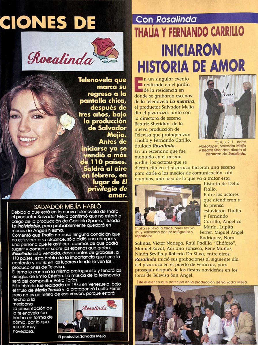 horadlanovela's tweet photo. 1998 #Rosalinda #Thalía #FernandoCarrillo Vía TVyNovelas https://t.co/7P6mh5FJZC