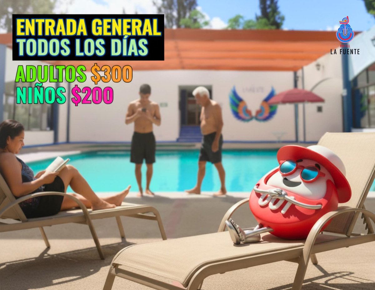lafuentesalt's tweet image. Hay días que solo necesitas esto🏊‍♂️

Alberca disponible en Hotel La Fuente:
✅Toda la semana
✅De 10 am a 8 pm
✅Adultos $300
✅Niño $200

Ven cuando quieras☀️😎

#venteanadar #alberca #pooltime