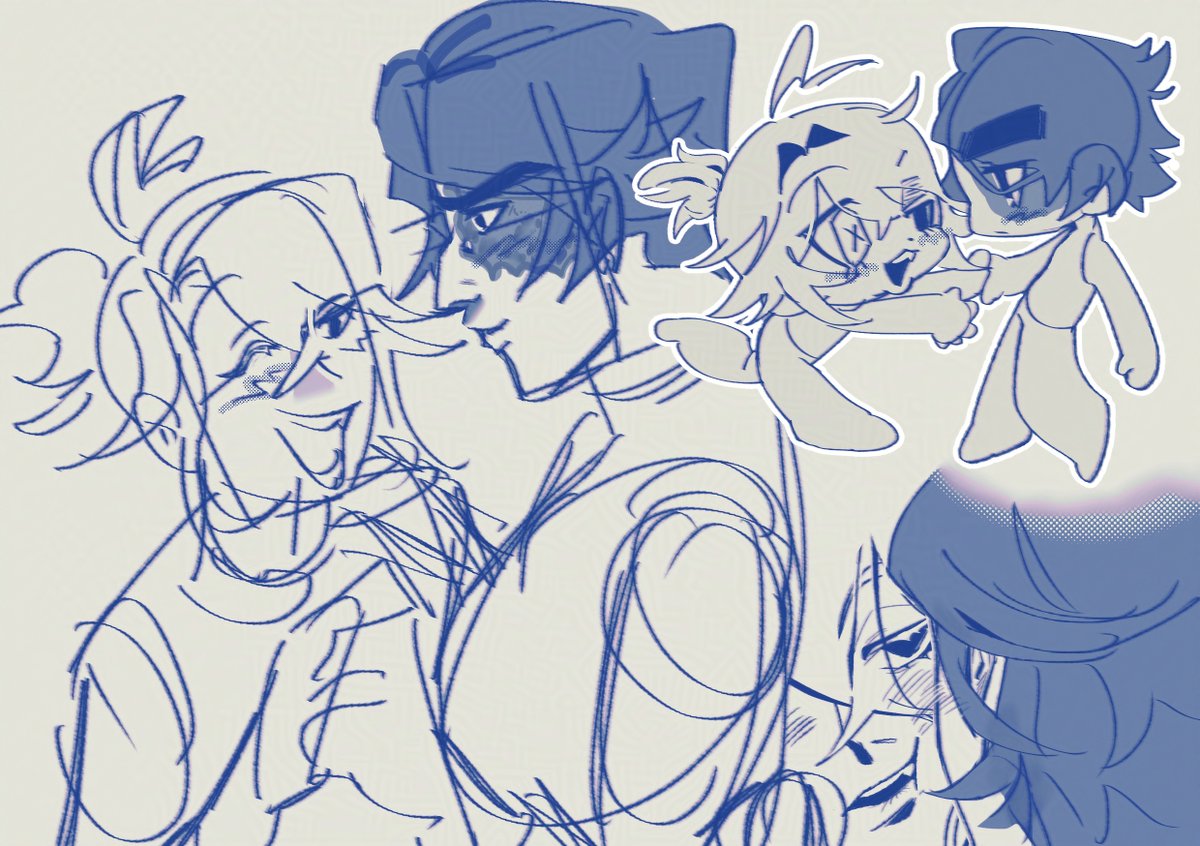 fast nd loose warm-up sketches. discovered that I still gen love them alot......🥹