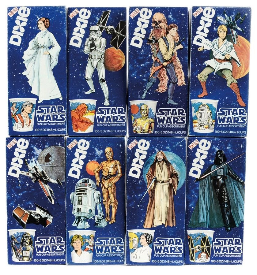 Charlton_Hero's tweet photo. I don’t care what any of you say.. cold water tasted way better in my #StarWars #DixieCup! These waxy illustrated cups were a highlight of childhood 80s camping trips!! https://t.co/E4JqUtIflh