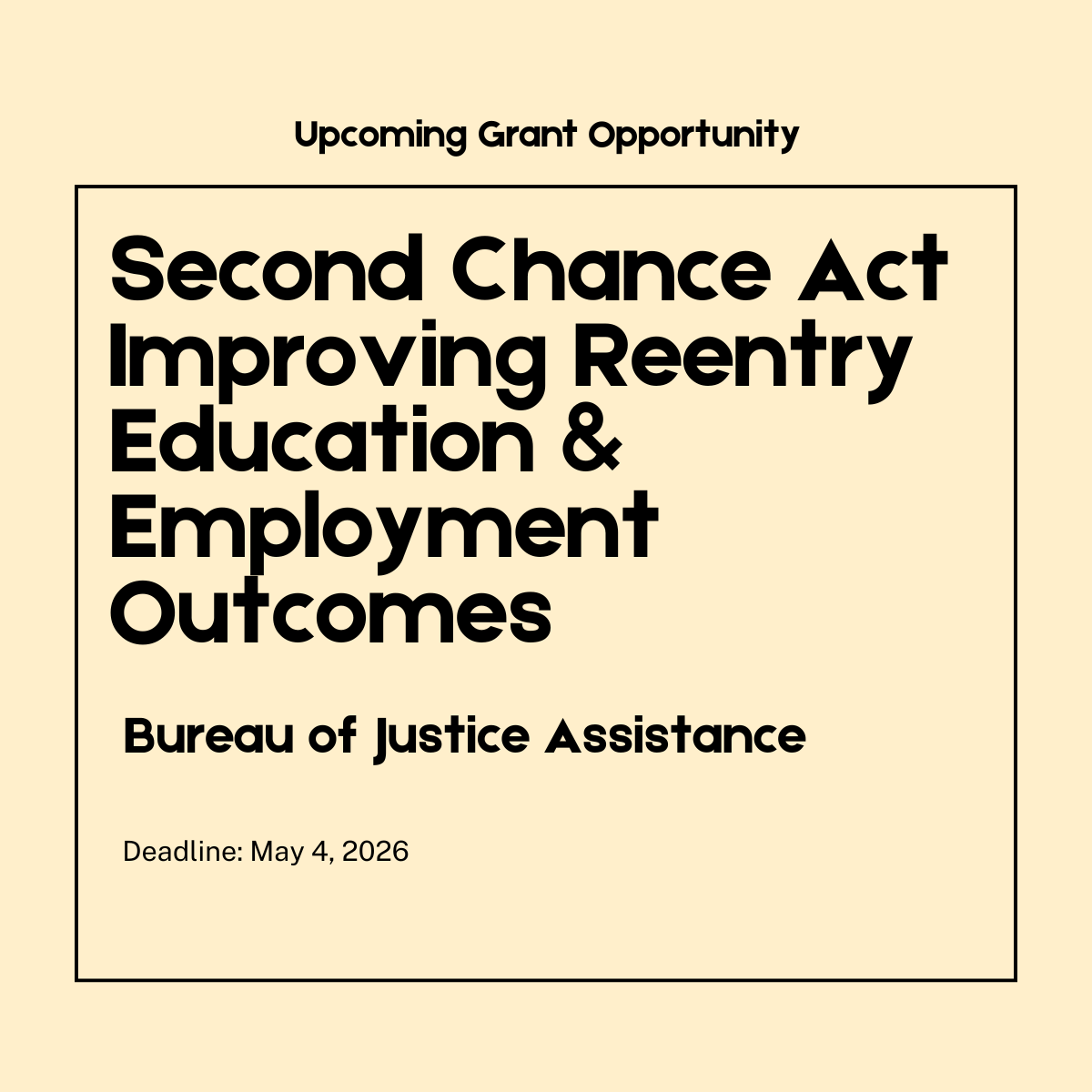 ShafferEval's tweet photo. The program goal is to improve academic and vocational/trade programs available to people in prisons and jails and expand workforce development and career pathways that result in improved job readiness, employment attainment, and retention. https://t.co/4GQemgGTs6
