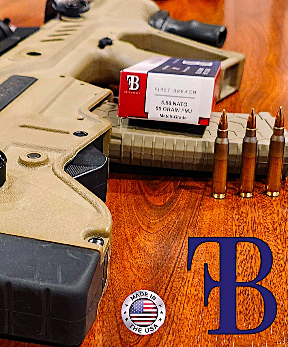 FirstBreachInc's tweet photo. First Breach Precision Series 5.56 55gr NATO ammo. Precision isn’t luck. It’s preparation and attention to detail in every round.

#firstbreach #precisionseries #iwi #tavor #556nato #madeintheusa #ammo https://t.co/i2PCw4nVoZ