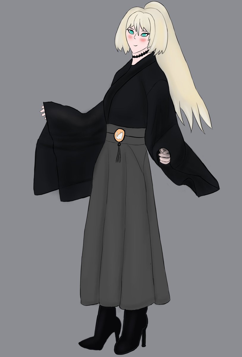KamiShiro_art's tweet photo. Alva in skirt (idea from @Midori__XIV) https://t.co/iQeuM6Kqiv