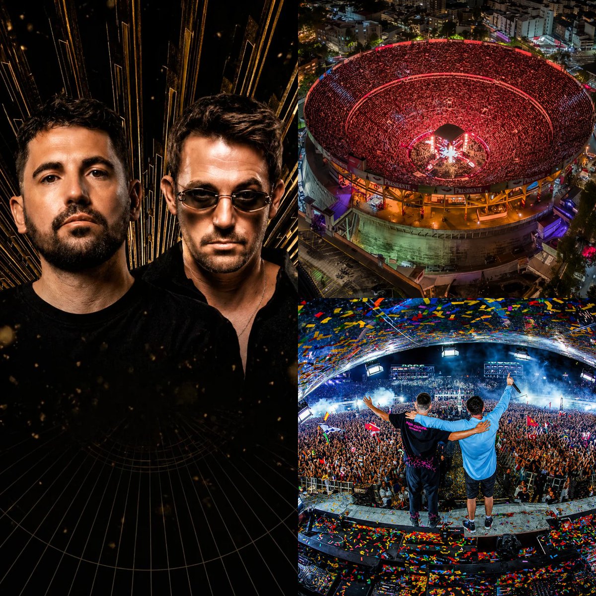 ElectricLine_mx's tweet photo. La monumental Plaza de Toros de la CDMX se llenará de música electrónica el 31 de octubre con la llegada de Dimitri Vegas &amp; Like Mike 🔥

El dúo belga promete un show único e imperdible que hará vibrar a toda la ciudad. 🇲🇽

¿Llenarán la Plaza de Toros? https://t.co/dhHFhksjvg