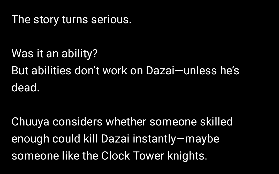 dazaiwaist's tweet photo. the order of the clock tower (agatha) can kill dazai??? https://t.co/XCMZXCs6U8