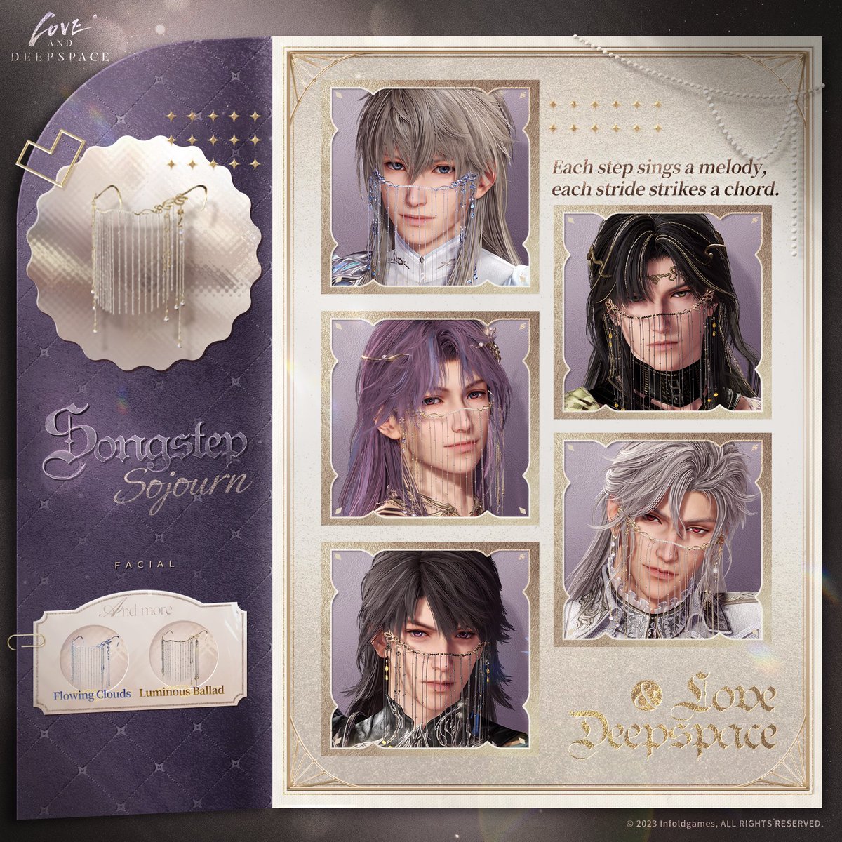 Love_Deepspace's tweet image. Love and Deepspace | New Promise
New Promise Coming Soon!
Complete tasks to get brand-new 4-Star Memories, [Rafayel: Trueheart Flip] and [Caleb: Spotlit Gaze]. Besides, special-colored Accessories await!

💫Event Duration
05:00 on Apr. 30 - 04:59 on Jun. 27 (Server Time)

💫Open