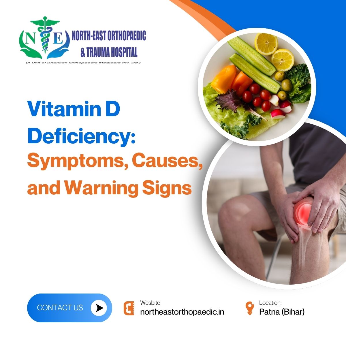 gautamjain32's tweet image. Learn symptoms, causes, warning signs, prevention, and treatment of #vitaminD deficiency for better bone and overall health awareness. Know more …rtheastorthopaedichospital.weebly.com/blog/vitamin-d…

#bestorthopaedichospitalinpatna
#toporthopaedichospitalinpatna
#biharbestspinesurgeryinpatna