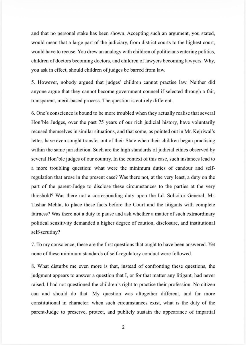 msisodia's tweet image. पूरे सम्मान और आदर के साथ, मैंने दिल्ली हाई कोर्ट की माननीय जस्टिस  स्वर्णकांता शर्मा जी को पत्र लिखकर निवेदन किया है कि, वर्तमान परिस्थितियों में, मेरी अंतरात्मा मुझे इस मामले की कार्यवाही में उनके समक्ष, आगे भाग लेने की अनुमति नहीं देती।

मेरे लिए यह किसी व्यक्ति विशेष का