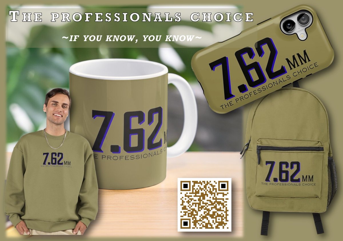 pw14author's tweet image. These products are hitting the mark.
Check them out, here
redbubble.com/shop/ap/179203…
or scan the QR code
#Military #army #armedforces #marines #navy #airforce #guns #ammo #freedom