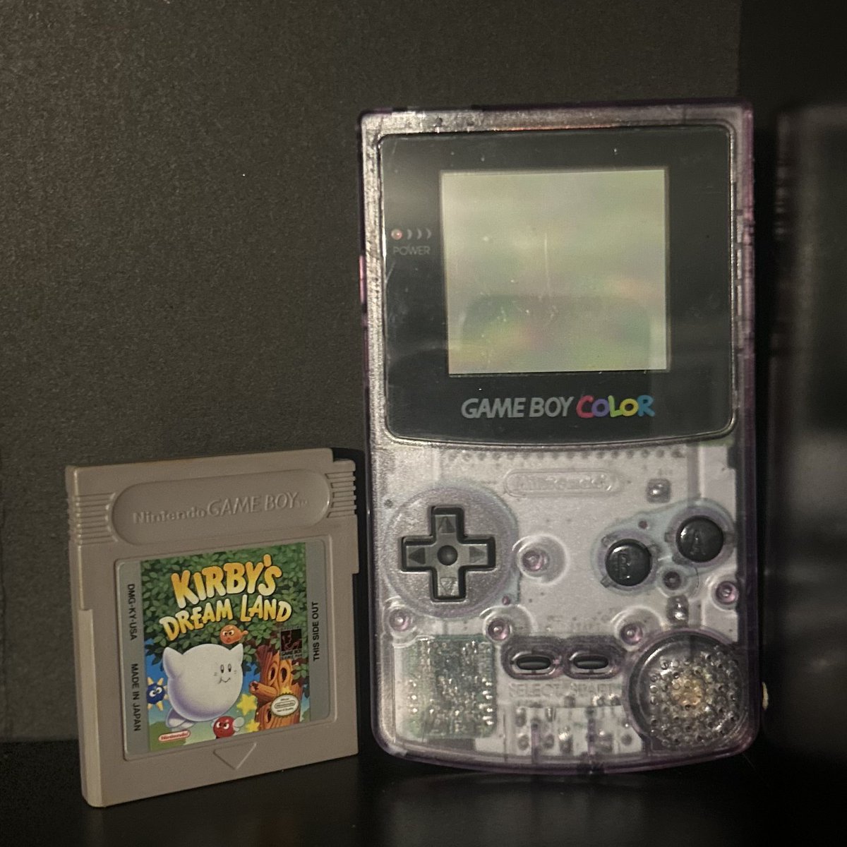 JusticeThatNerd's tweet image. Got a Gameboy Color recently, and with Kirby’s Dream Land. Also got another game for it that I’ve been excited for, but I’ll post that at a later time. 
#Gameboy #Kirby #Nintendo