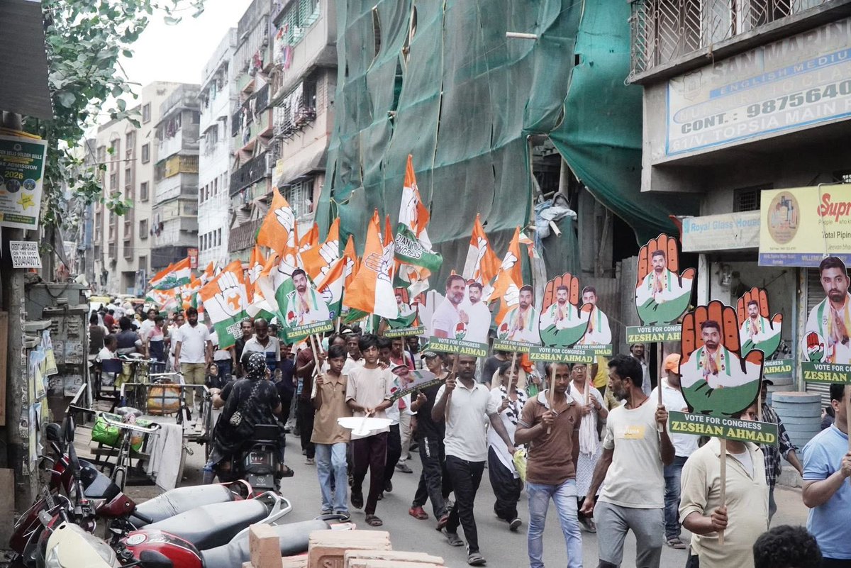 NasirHussainINC's tweet image. 27 April 2026 | 📍Kasba, West Bengal

Yesterday, at the Kasba Assembly Constituency for the election campaign roadshow of INC candidate Shri Zeshan Ahmad, alongside Shri @@kanhaiyakumar, AICC In-charge (NSUI).

#Kasba #WestBengal #ElectionCampaign #Roadshow #Congress